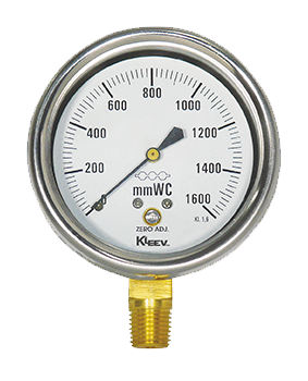 SS Case Brass Pressure Gauge Capsule Type for low pressure and vacuum gauges