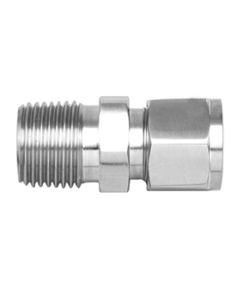 Male Connector Compression fittings - Instruments fittings - up to high pressure 20000 psi - Double Ferrule type with Hardening Process of Back Ferrule - SS316L - Monel - Inconel 625. 825 - Hastelloy C with NACE - ADNOC - Oxy - Tatweer approved