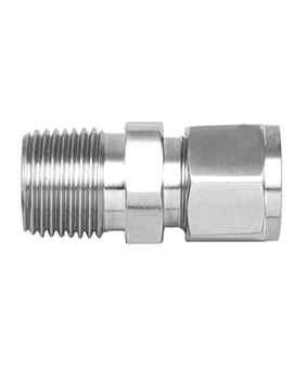 Male Connector Compression fittings - Instruments fittings - up to high pressure 20000 psi - Double Ferrule type with Hardening Process of Back Ferrule - SS316L - Monel - Inconel 625. 825 - Hastelloy C with NACE - ADNOC - Oxy - Tatweer approved