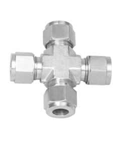 Union Cross Compression fittings - Instruments fittings - up to high pressure 20000 psi - Double Ferrule type with Hardening Process of Back Ferrule - SS316L - Monel - Inconel 625. 825 - Hastelloy C with NACE - ADNOC - Oxy - Tatweer approved