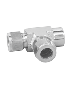 Female Run Tee Compression fittings - Instruments fittings - up to high pressure 20000 psi - Double Ferrule type with Hardening Process of Back Ferrule - SS316L - Monel - Inconel 625. 825 - Hastelloy C with NACE - ADNOC - Oxy - Tatweer approved