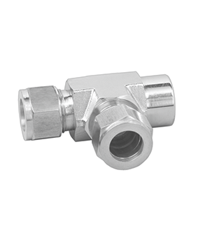 Female Run Tee Compression fittings - Instruments fittings - up to high pressure 20000 psi - Double Ferrule type with Hardening Process of Back Ferrule - SS316L - Monel - Inconel 625. 825 - Hastelloy C with NACE - ADNOC - Oxy - Tatweer approved