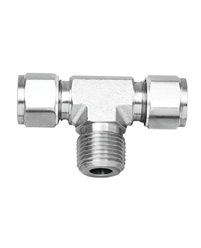 Male Branch Tee Compression fittings - Instruments fittings - up to high pressure 20000 psi - Double Ferrule type with Hardening Process of Back Ferrule - SS316L - Monel - Inconel 625. 825 - Hastelloy C with NACE - ADNOC - Oxy - Tatweer approved