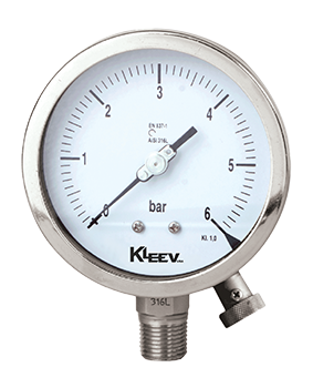 Manufacturer of pressure gauge KAL Standard SS Version 100 mm