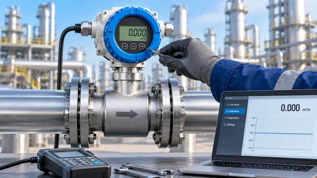 Flow Meter Zero Calibration