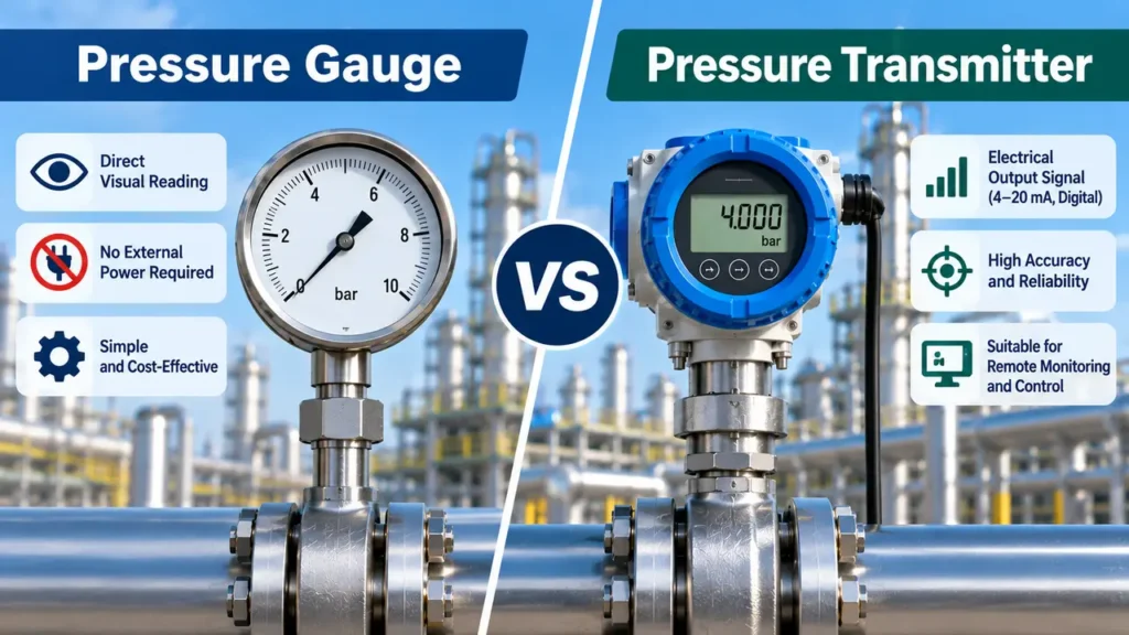 Pressure Gauge vs Pressure Transmitter