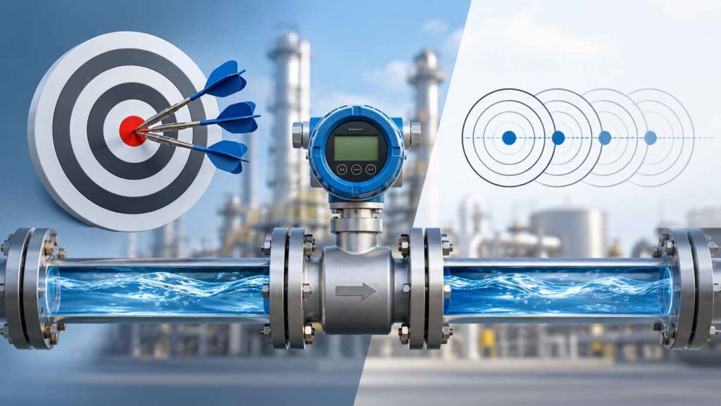flow meter accuracy vs repeatability